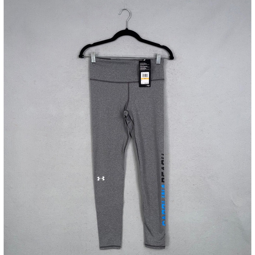 Under Armour Leggings Women Small Gray Heather Carolina Beach High Rise Athletic